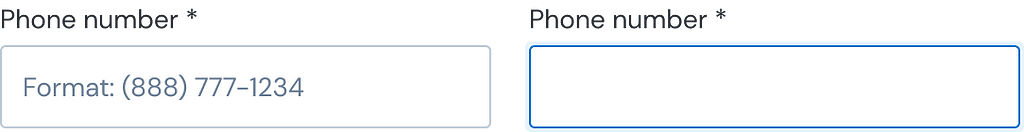 Image showing a text field component with placeholder text in the input field