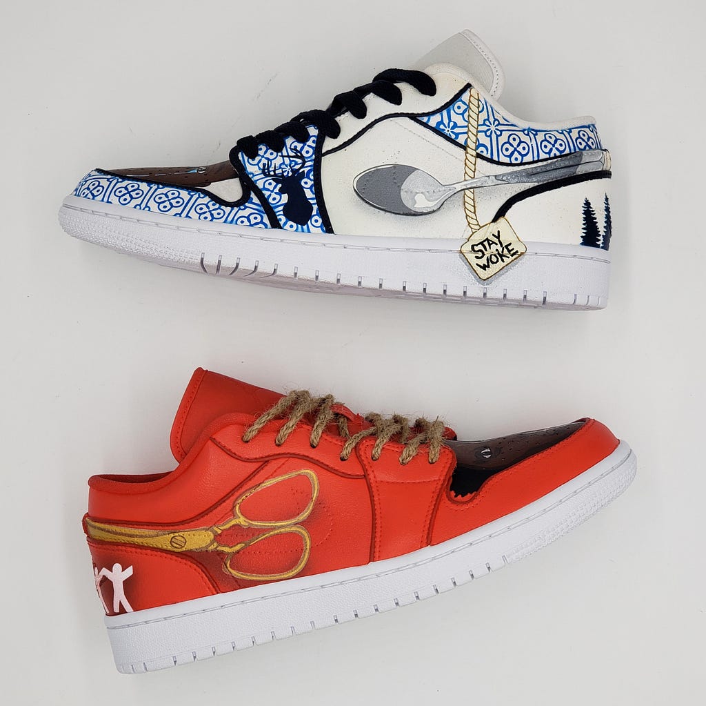 custom sneakers, Air Jordan “Low” by SQ Customs
