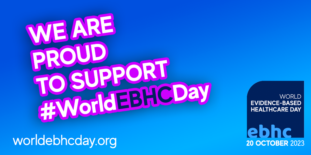 Blue image with pink text that says We are proud to support #WorldEBHCDay; worldebhcday.org; 20 October 2023