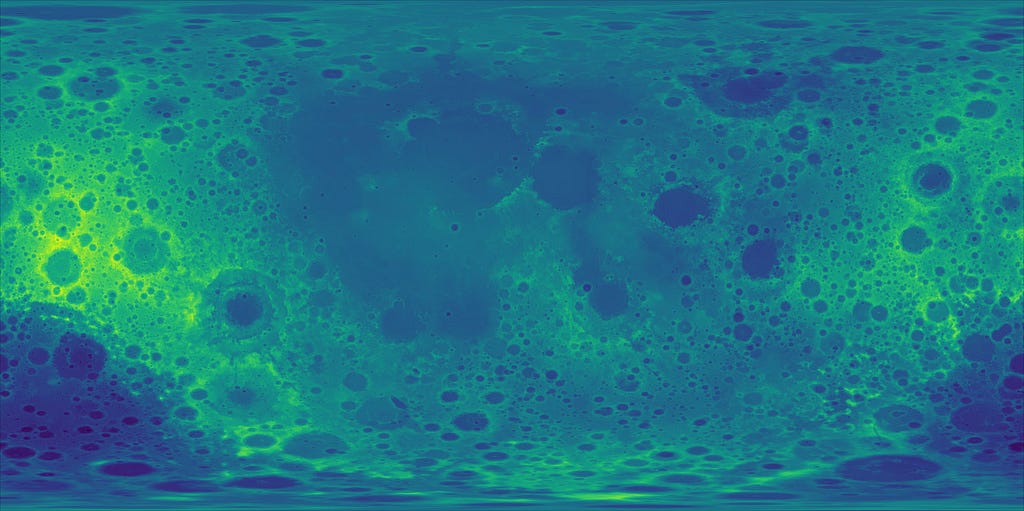 The Moon surface elevation model