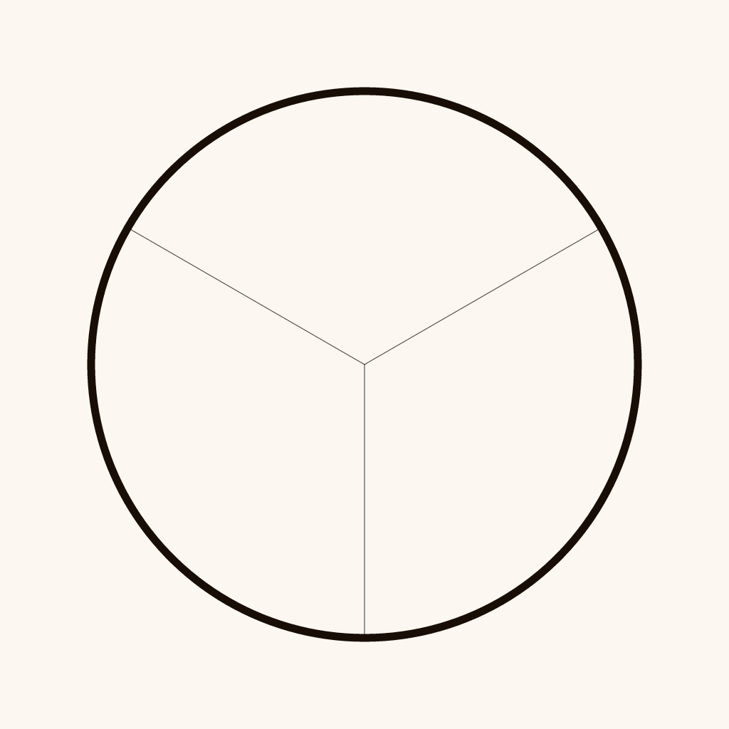 Interpolation From a Circle to an Equilateral Triangle (#03): By gradually flattening a circle on three sides.