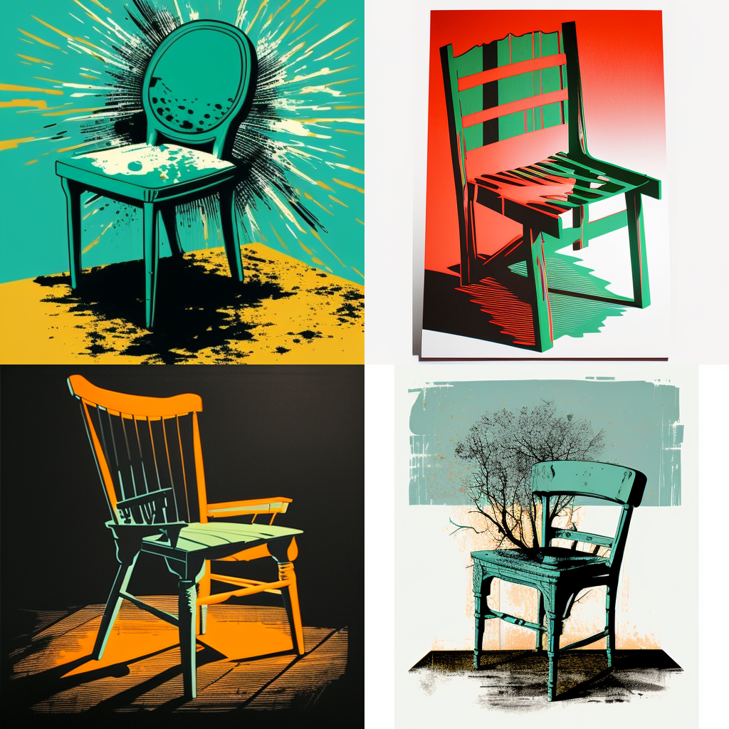 chairs, screenprint
