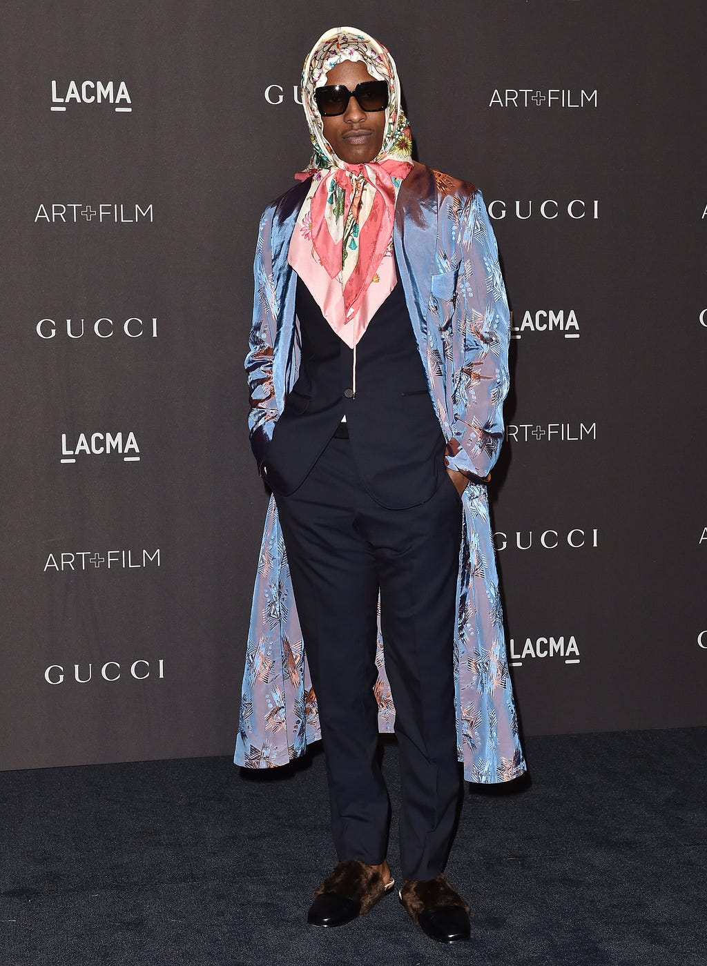 Asap Rocky wearing Gucci look