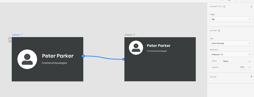 Interaction Settings from Starting State to Intermediate State