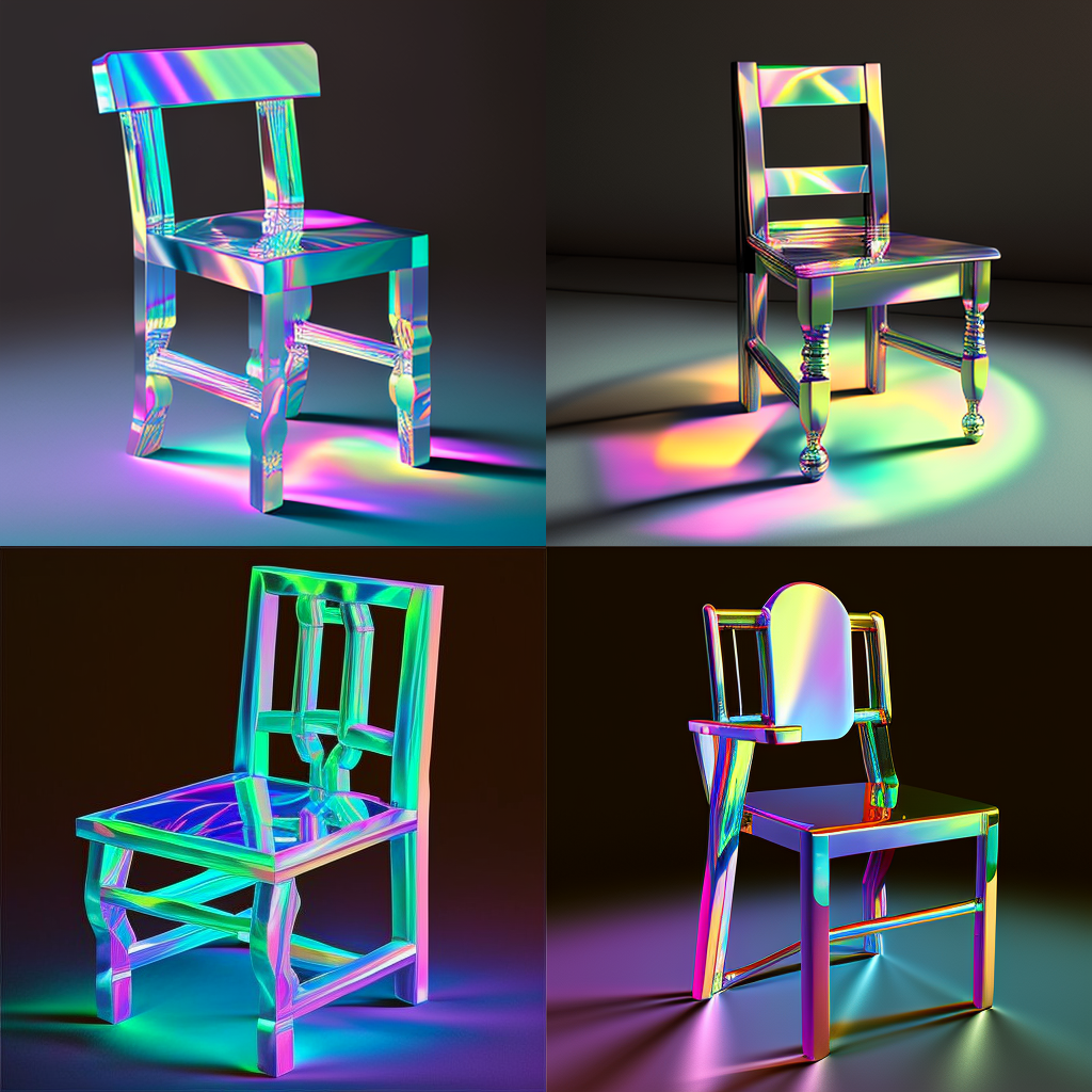 chairs, holographic