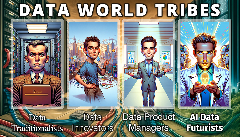 Data World Tribes: Data Traditionalists, Data Innovators, Data Product Managers, AI Data Futurists