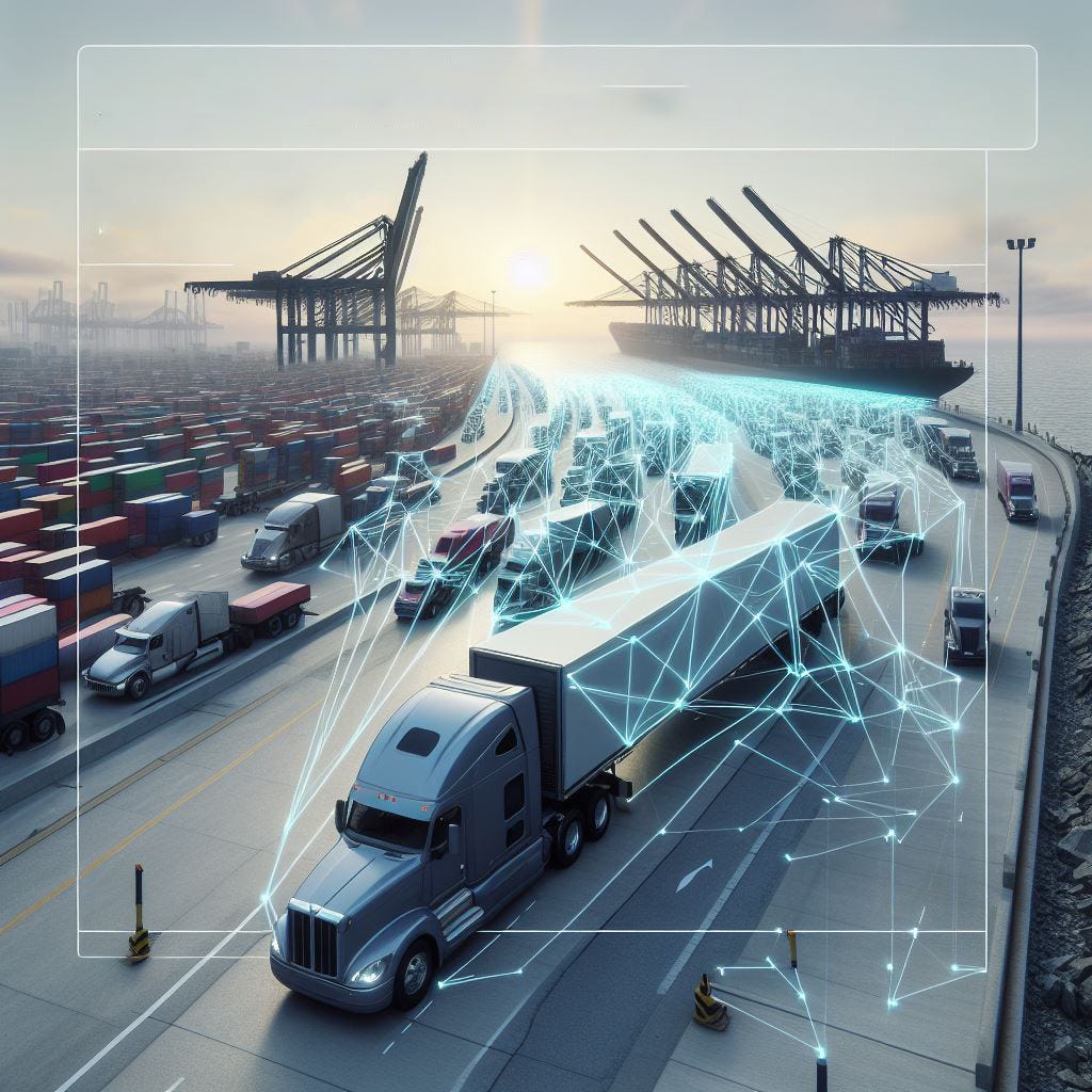 Next Frame Forecasting Perception for Truck Positioning at Harbor Yards