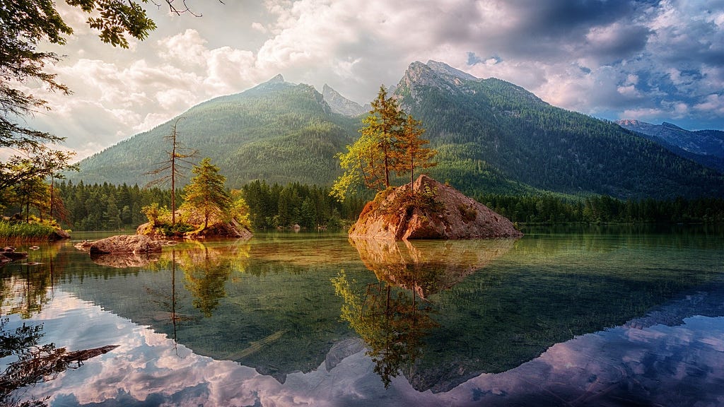 View over water.