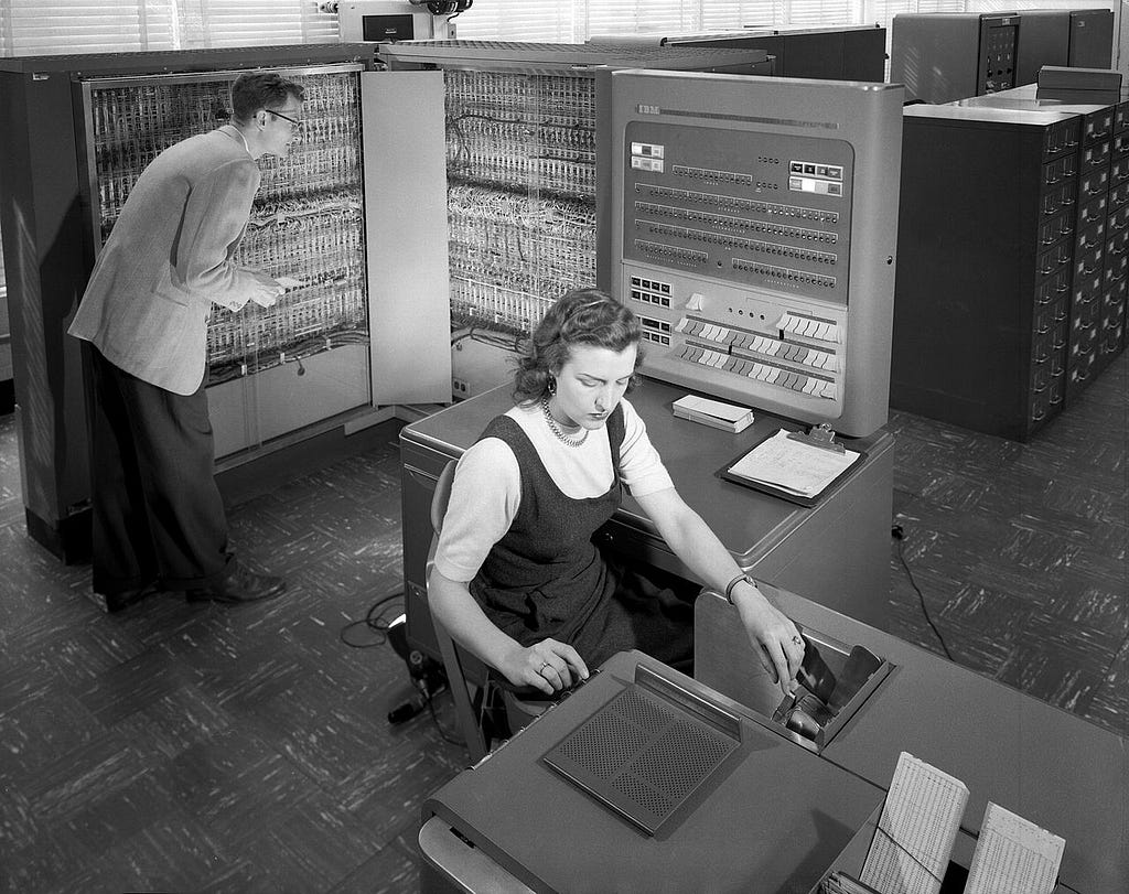 An IBM 704 in use at NASA in 1957