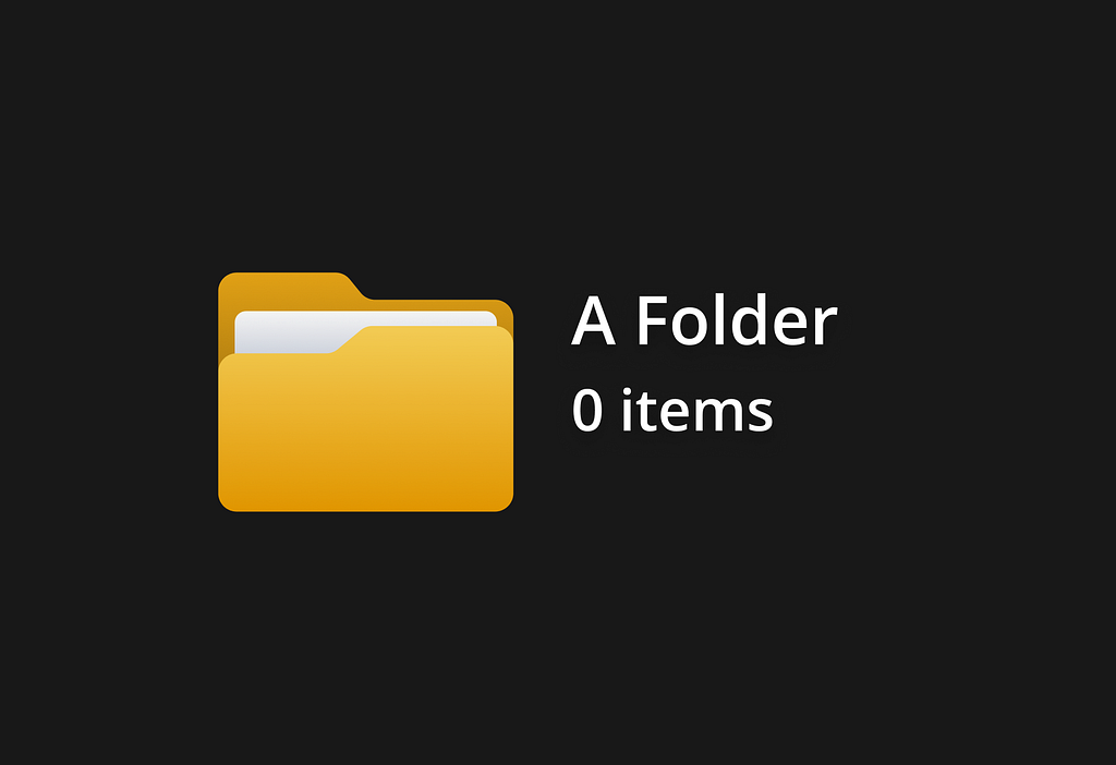 Image of an empty folder