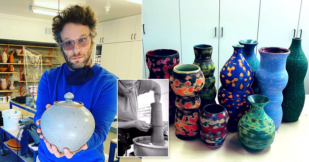 Seth Rogan and his pottery