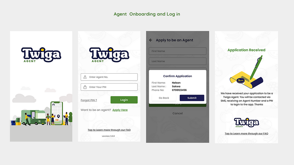 App Preview. Twiga Agent App