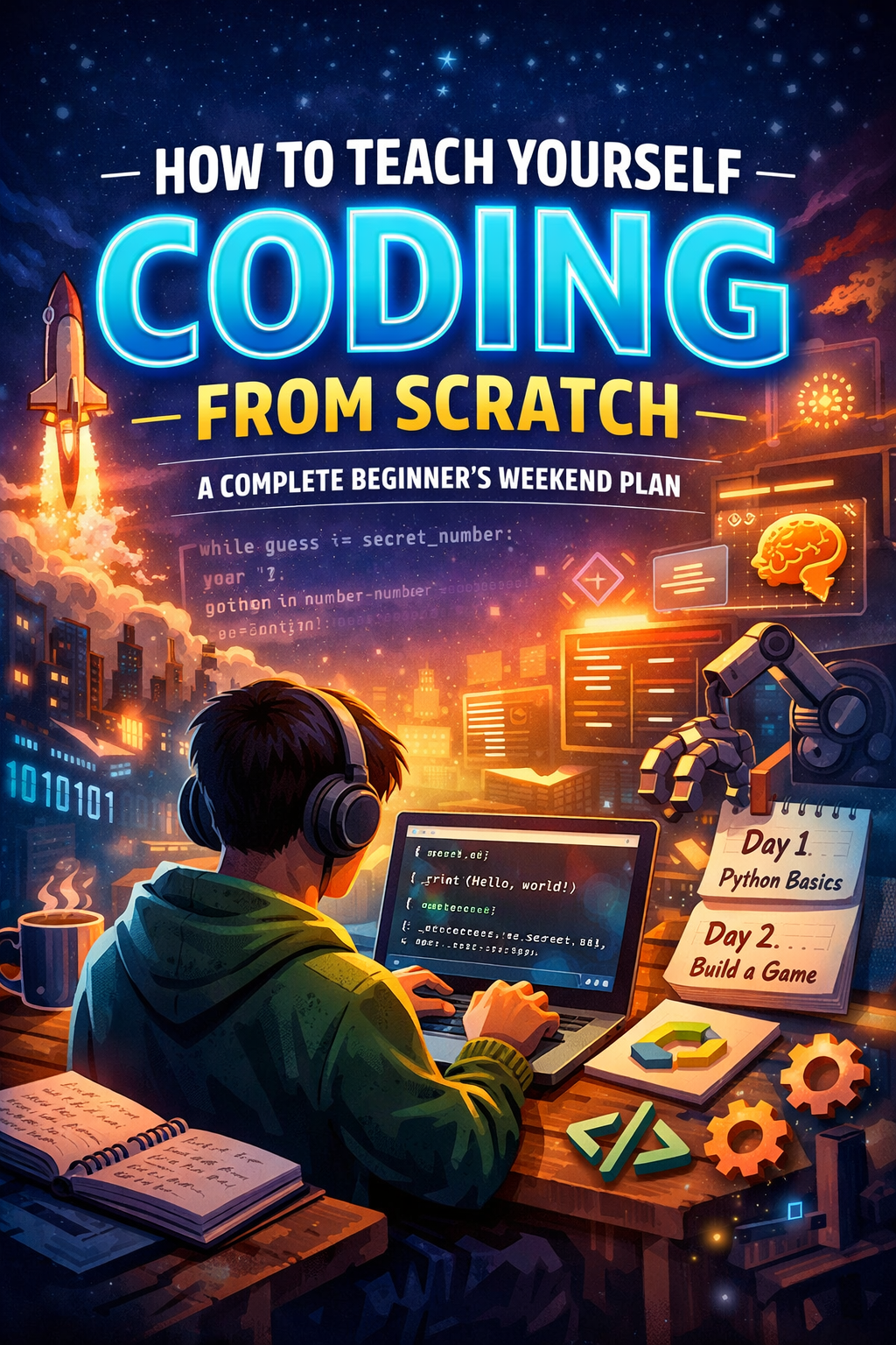 How to Teach Yourself Coding From Scratch — A Complete Beginner’s Weekend Plan