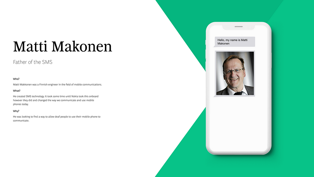 Matti Makonen, the “father” of the SMS