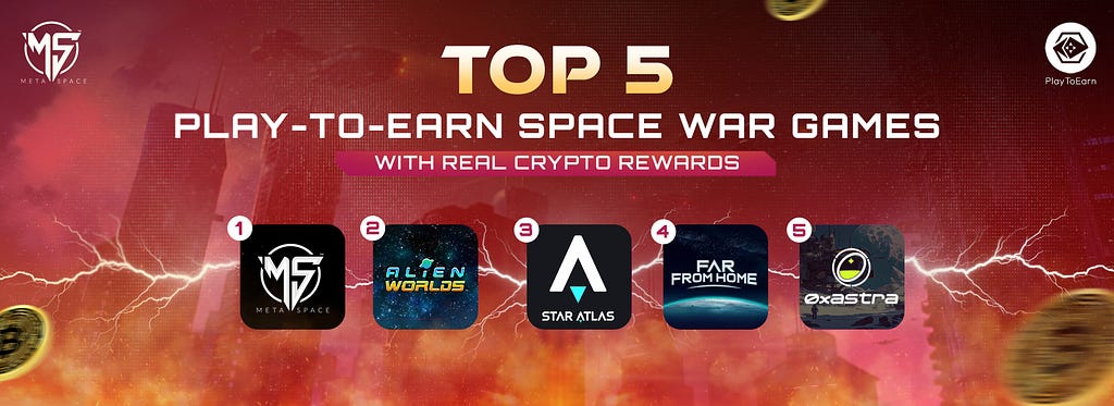 top 5 play to earn space games