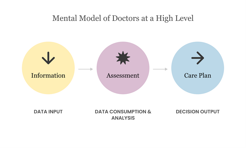 This image represents the mental model of the doctors when seeing a patient.