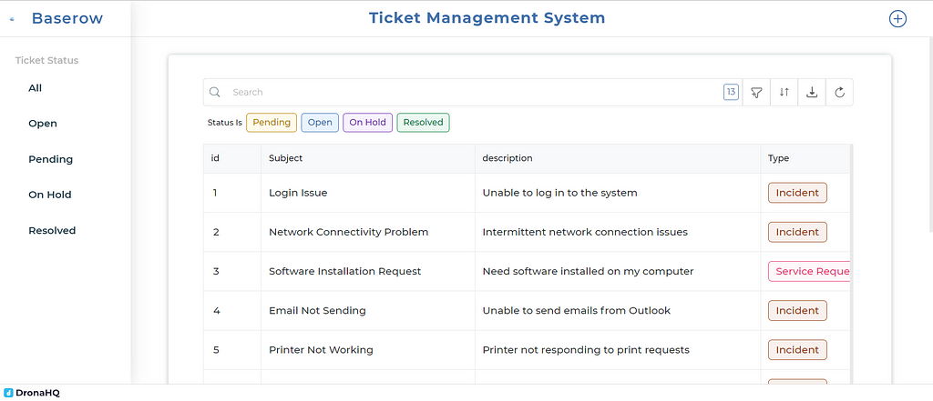 Ticket management system