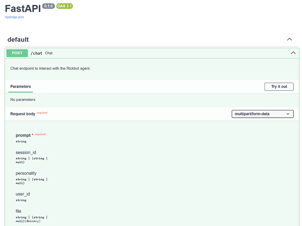 FastAPI /docs Swagger UI
