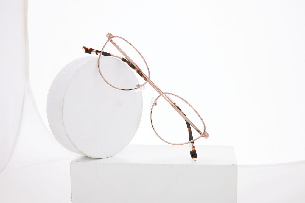 Gold Full Rim Cat Eye Eyeglasses