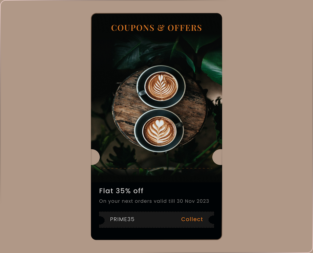 Daily UI Day 61- Redeem Coupon