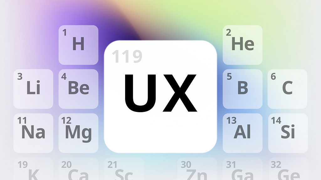 An periodic system, which includes UX as a newly 119th created element.