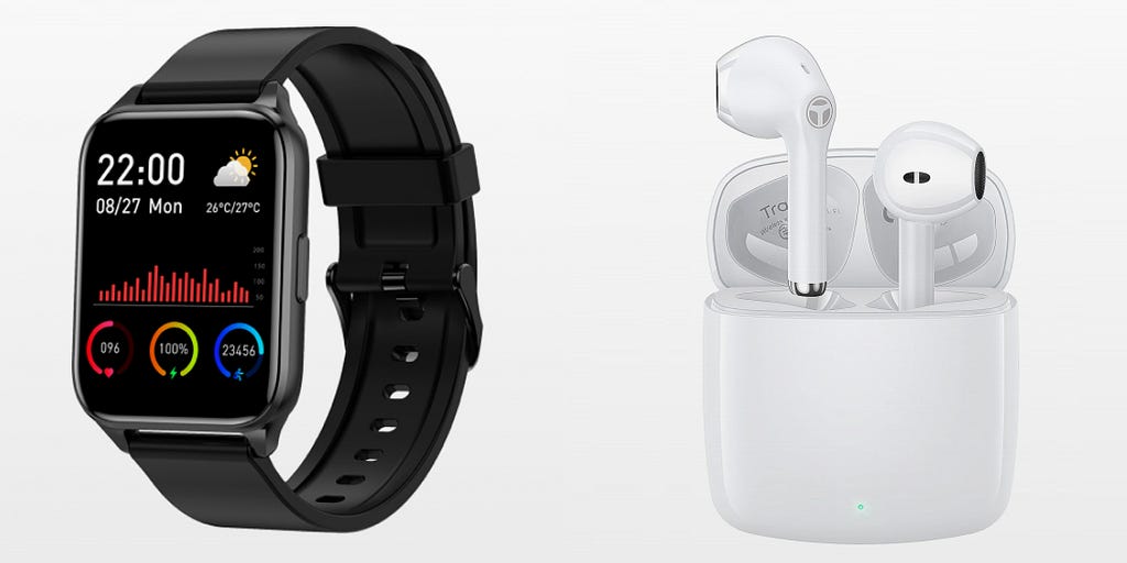 Smartwatch and earbuds