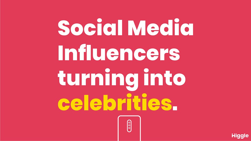 Social Media influencers turning celebs
