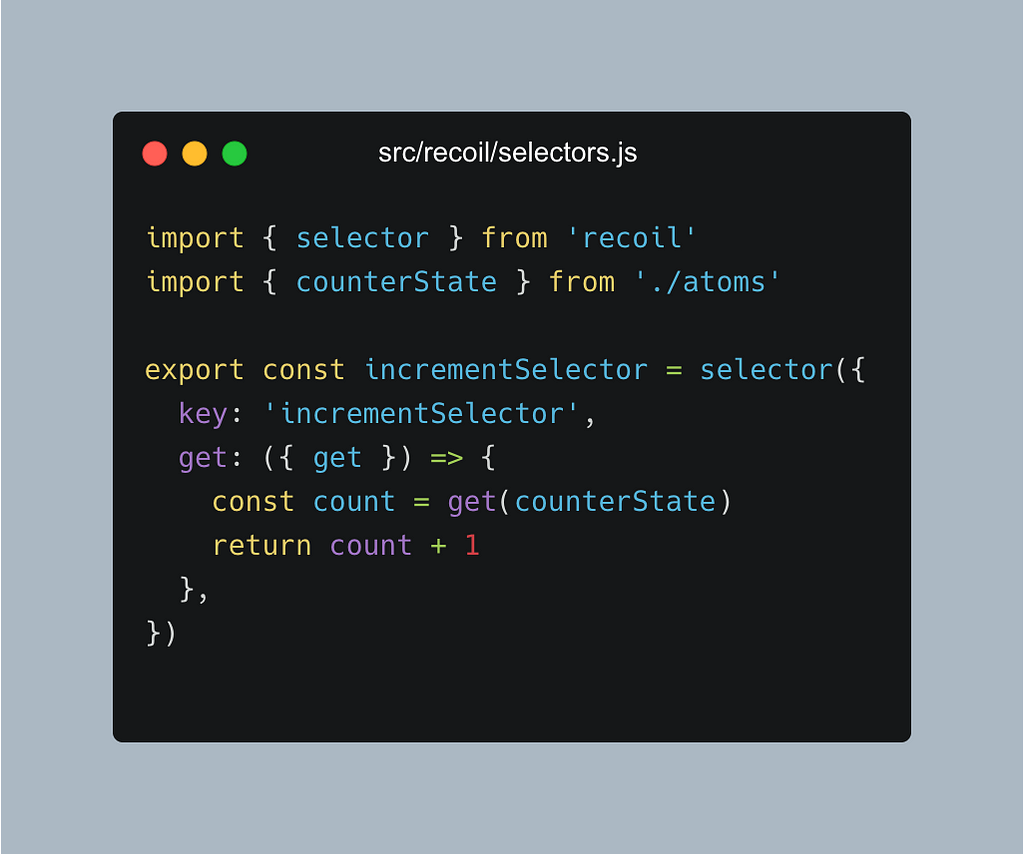 react recoil vs redux — creating the selectors