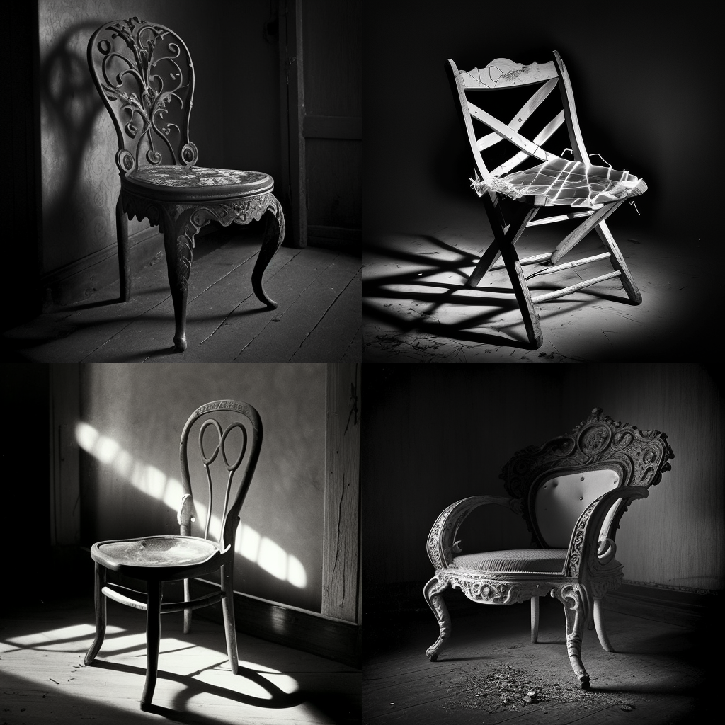 chairs, gelatin silver