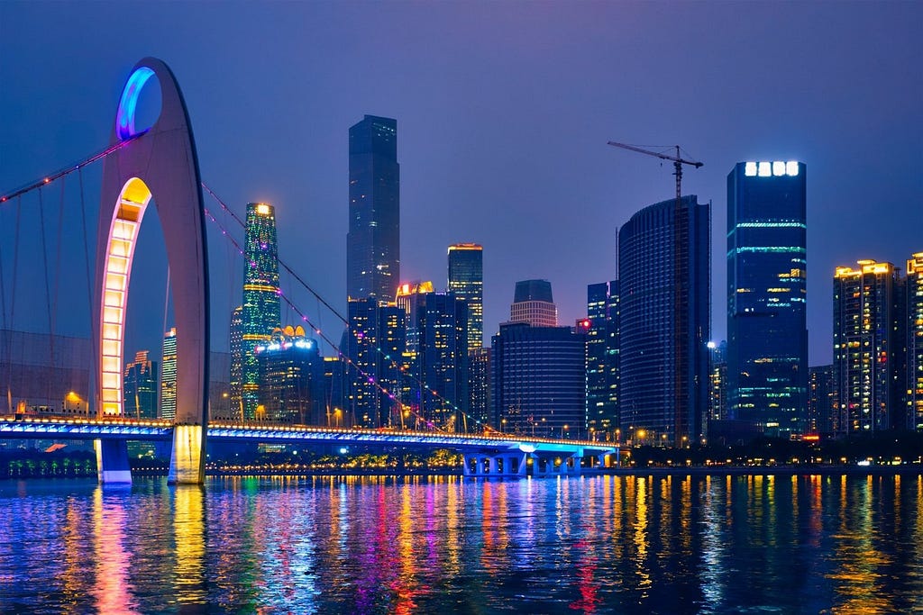 The Guangzhou Skyline is a testament to the city’s futuristic outlook and capacity to build upwards.