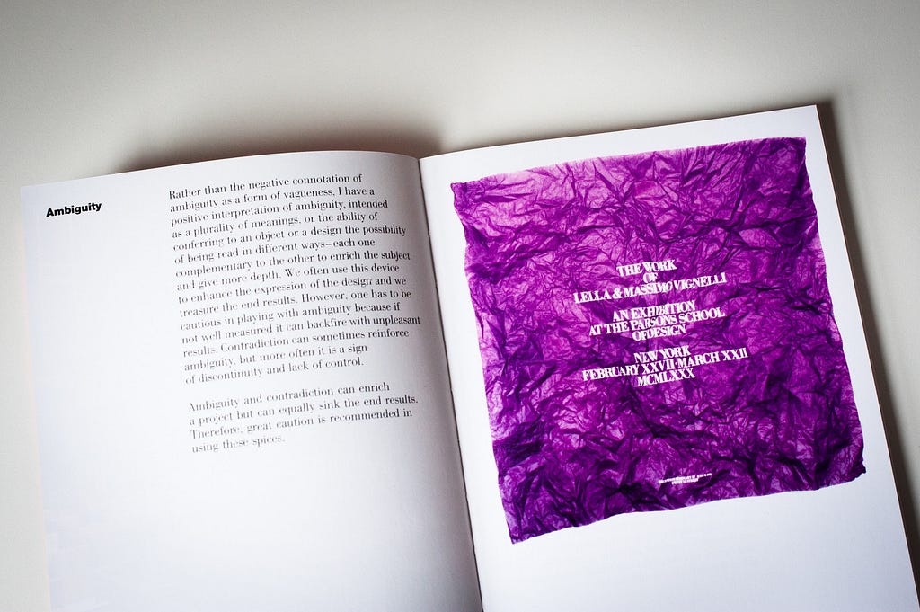 Spread of the Vignelli Canon