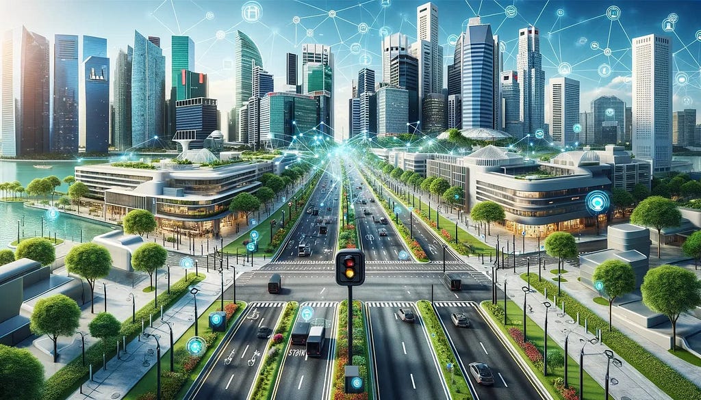 An image of a smart city.