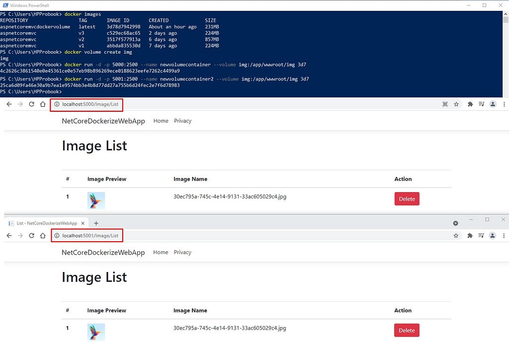 Birden fazla container’a volume tanımlamak — Docker Volume