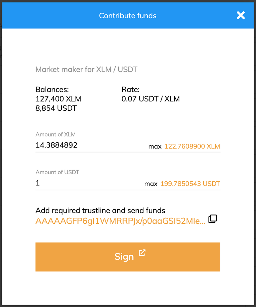 Screenshot from beta.apay.io shows how to commit funds