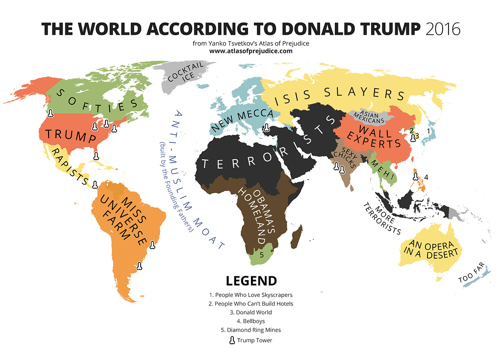 The World According to Donald Trump from Atlas of Prejduice