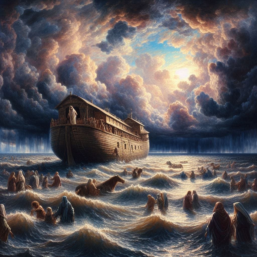 Noah’s Ark in the storm.