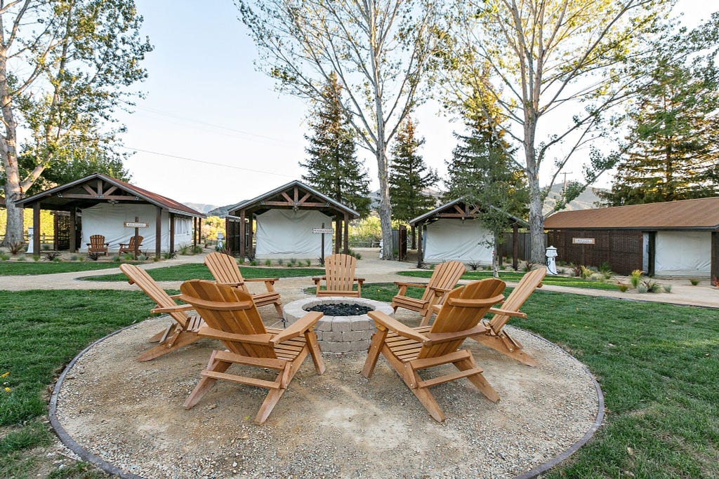 Tents at Flying Flags RV Resort in Buellton sleep two-to-four people. (photo courtesy of Discover Buellton)