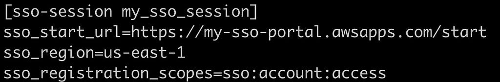 AWS Config file with SSO entry