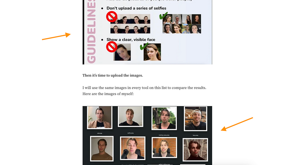 Adding images to a blog post to demonstrate use of a product