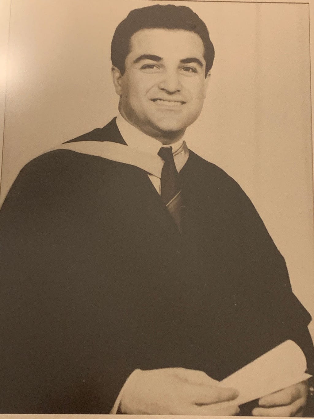 Image of Dr Pierides in graduation gown