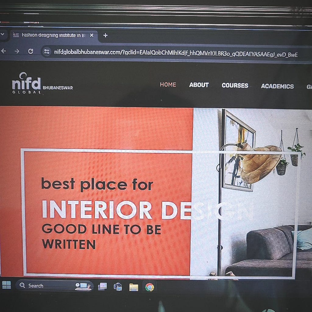 NIFD Bhubaneswar website error | documented by author….