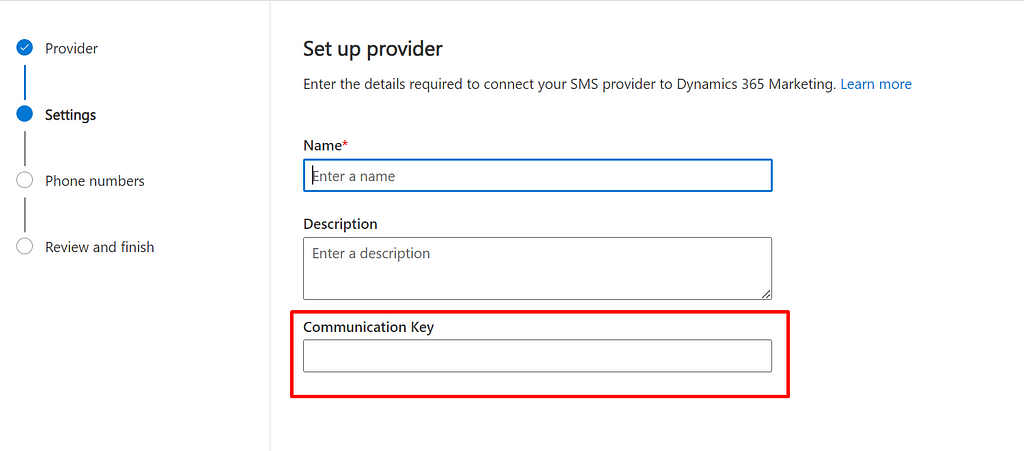 Show modifications on Sms Channel Instance form