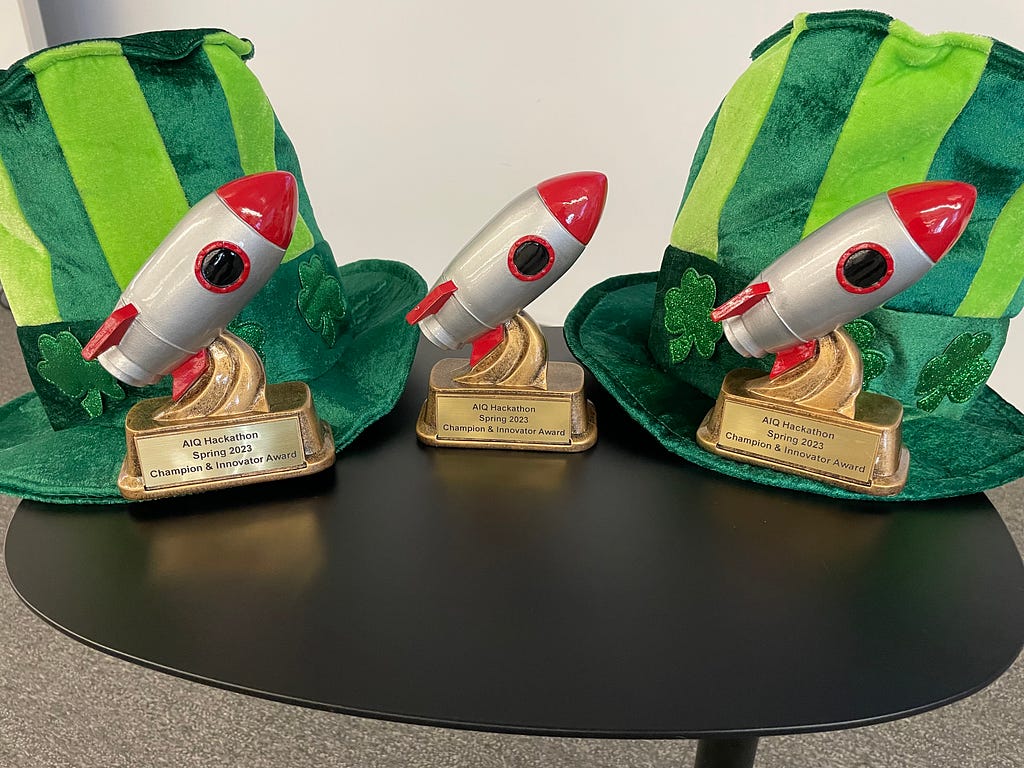 Trophies for our Spring 2023 “Catch the Lucky Data” Winners.
