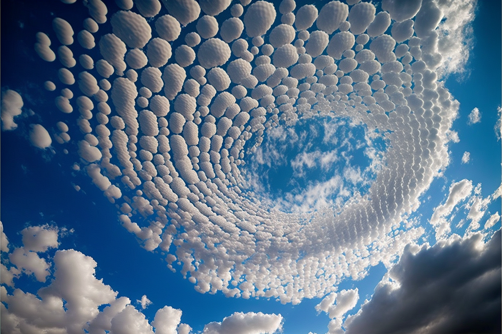 Fallstreak hole in clouds