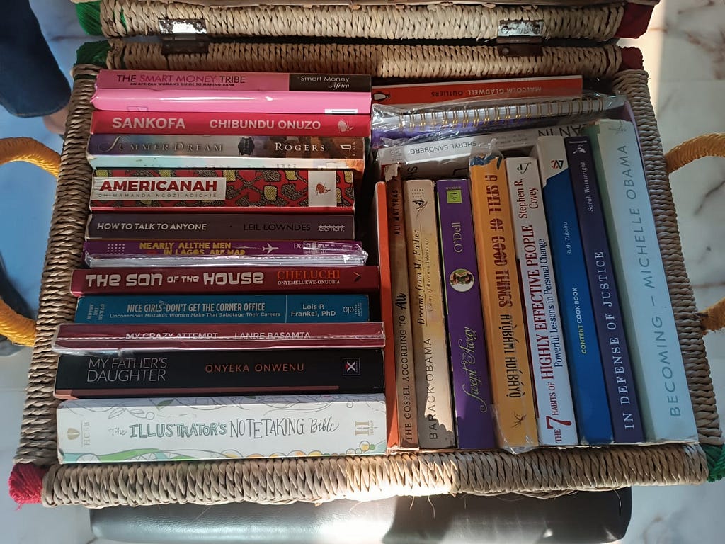 Basket of my books