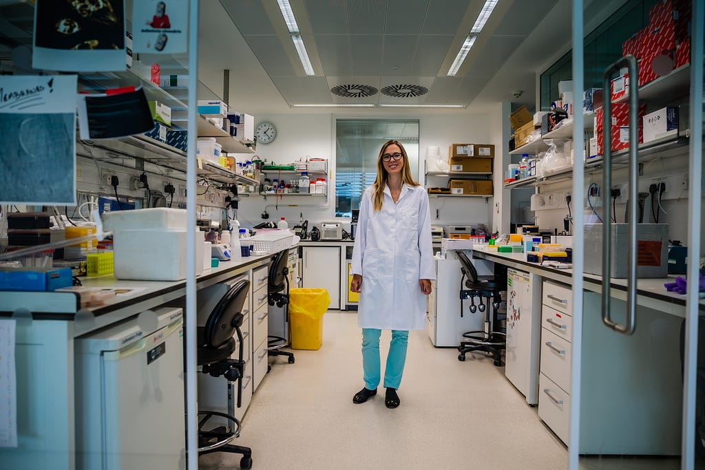 Madeline Lancaster in laboratory