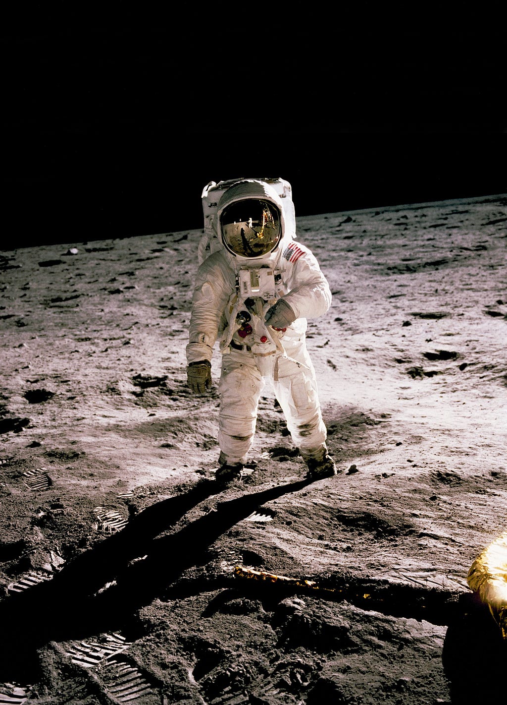 Apollo Astronaut poses on the moon