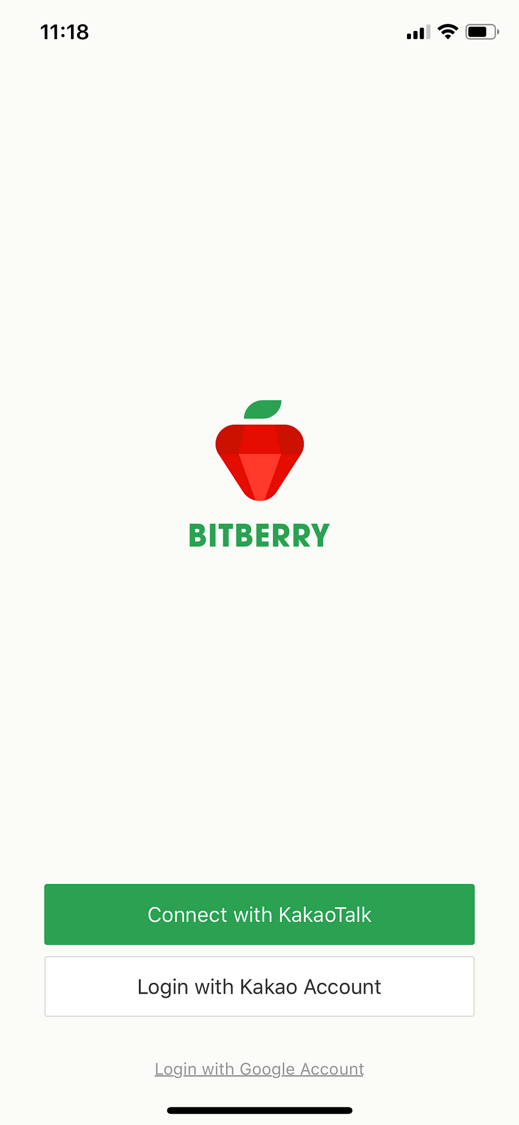 2. Bitberry log-in page