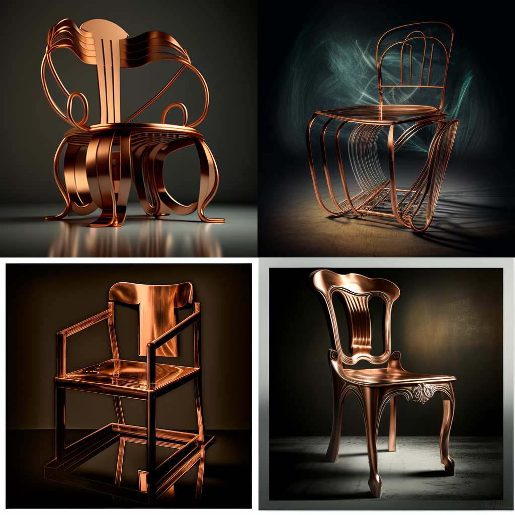 chairs, copper