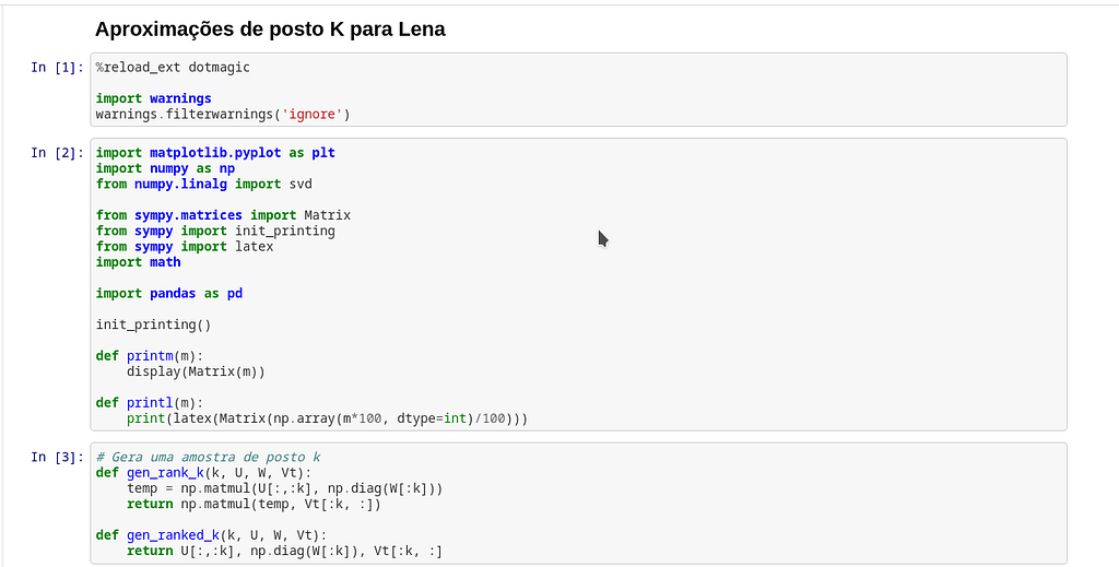 Imagem no github de um notebook jupyter sobre redução de dimensionalidade.